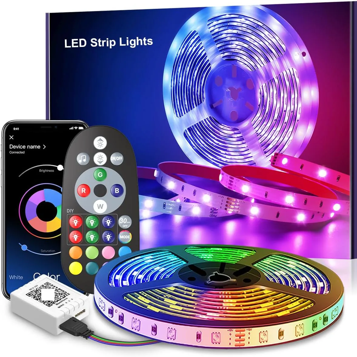 High Quality Colorful SMD 3535 Wifi App Flexible RGB Colour Change Smart Lights Kit Dream Color LED Strip for Decoration