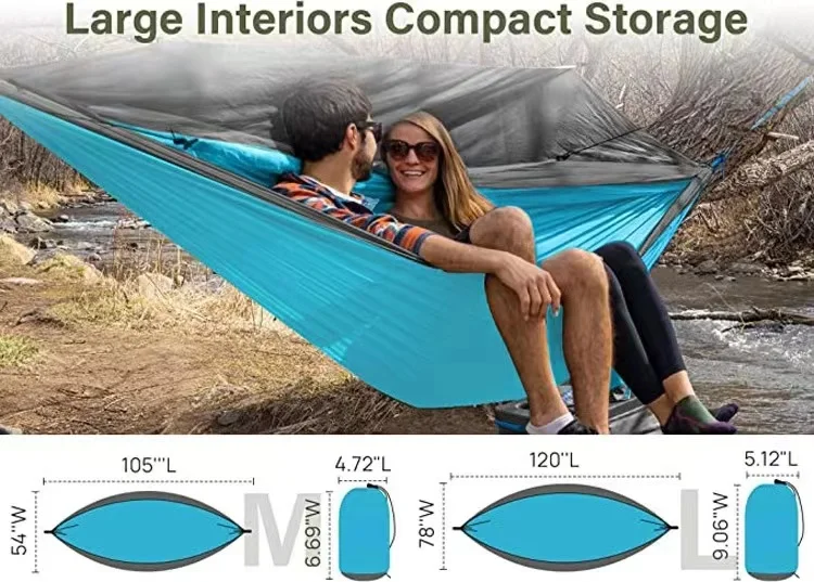 durable outdoor adult hammock portable folding hammock with stand