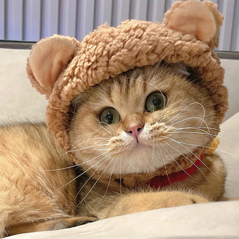 Cute Fuzzy Recycled Panda Crochet Winter Christmas Ear Adult Cat