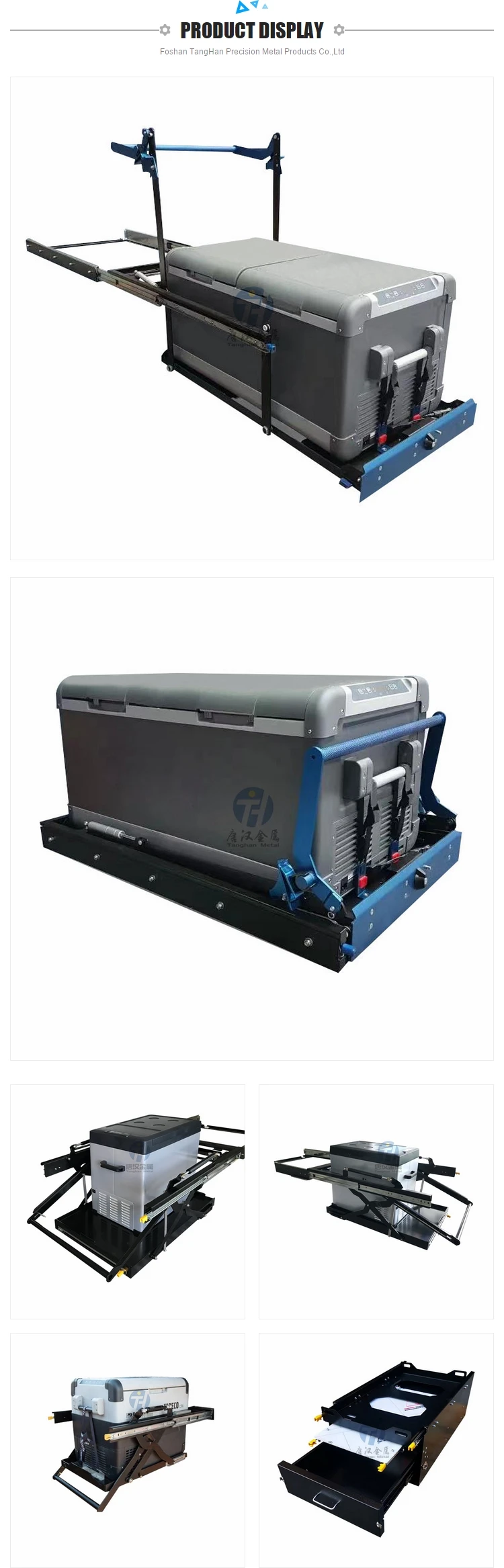 4x4 95l Portable Car Steel Sideways Tilting Drop Down Fridge Slide With Slide Tray Buy Car