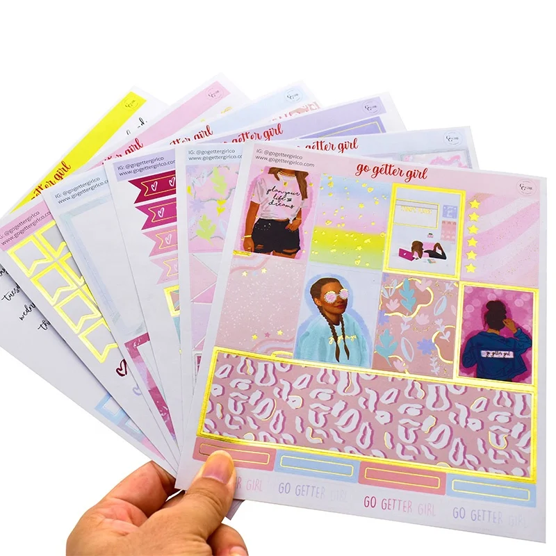 Пользовательский Печатный рекламный водонепроницаемый декоративный планировщик наклейка