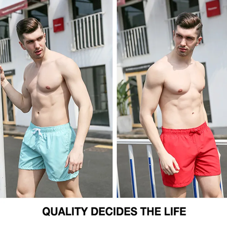 High Quality Board Shorts 21 Colors Solid Plain Men Swim Trunks Quick Dry Outdoor Beach Shorts