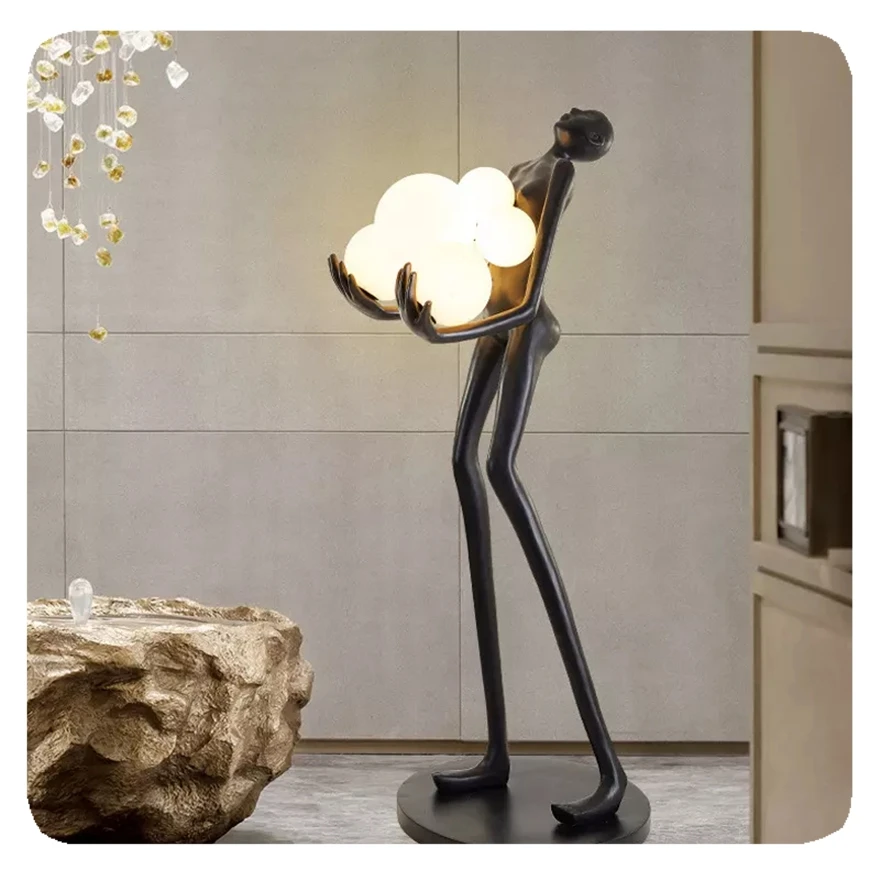 Funky Sculpture Modern Resin Man and Woman Figurines