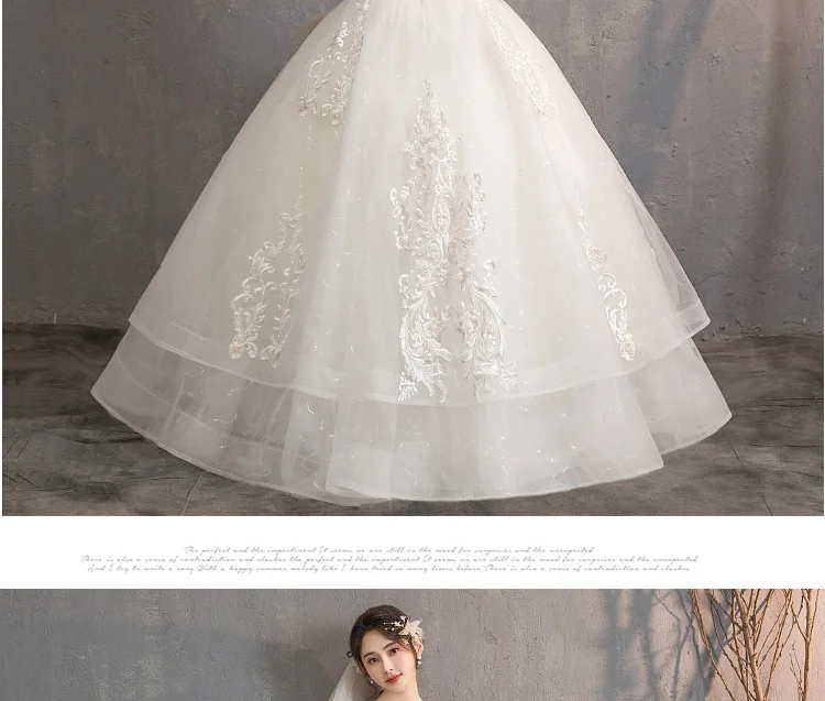 Princess Champagne Mermaid Wedding Dress Off Shoulder Crystal Wedding Gowns