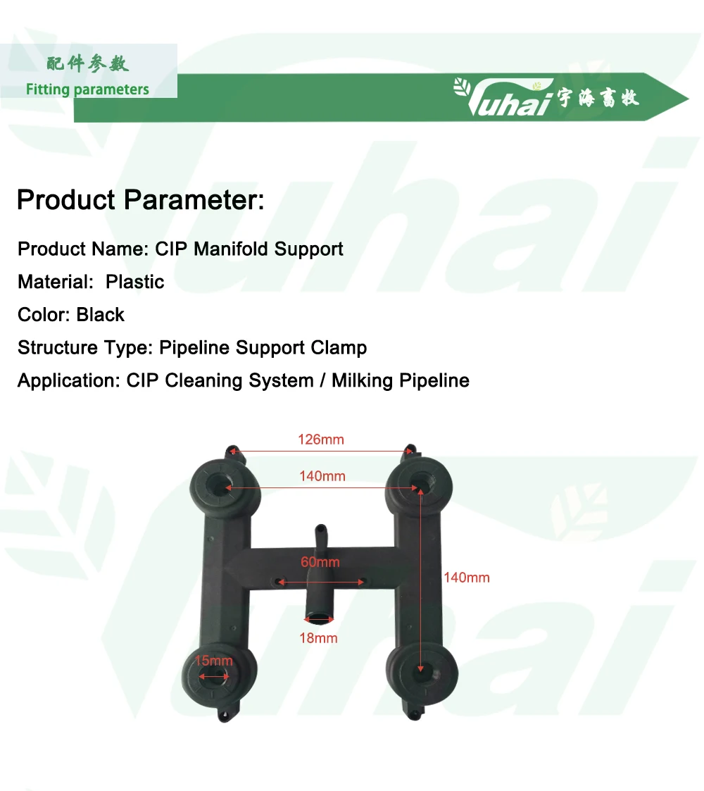product cip manifold support for dairy pipeline cleaning  milking parlor cip system holder  durable corrosion resistant cip bracket-1