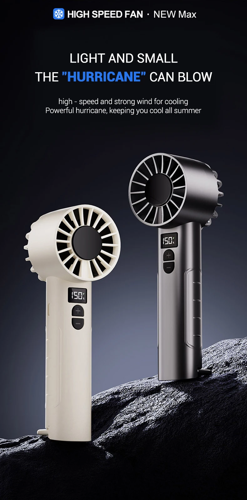 product wholesale 2025 portable 150 speed turbo fan 1800mah mini handheld fan usb rechargeable cooling fan mini ventilador-1