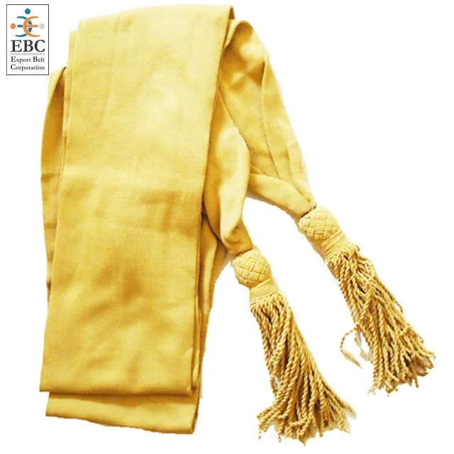 Oem Wool Sash Yellow Customized Knitted Red Waist Sashes Or Woven Ceremonial Uniform Sash Buy