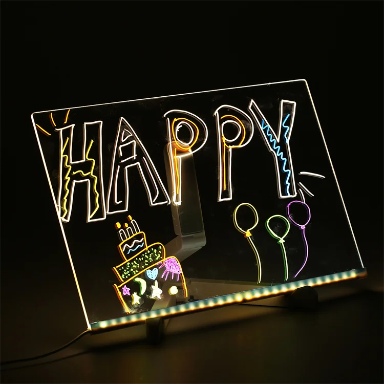 DIY Hand Draw Light Up Board With Stand Glow Memo LED Message