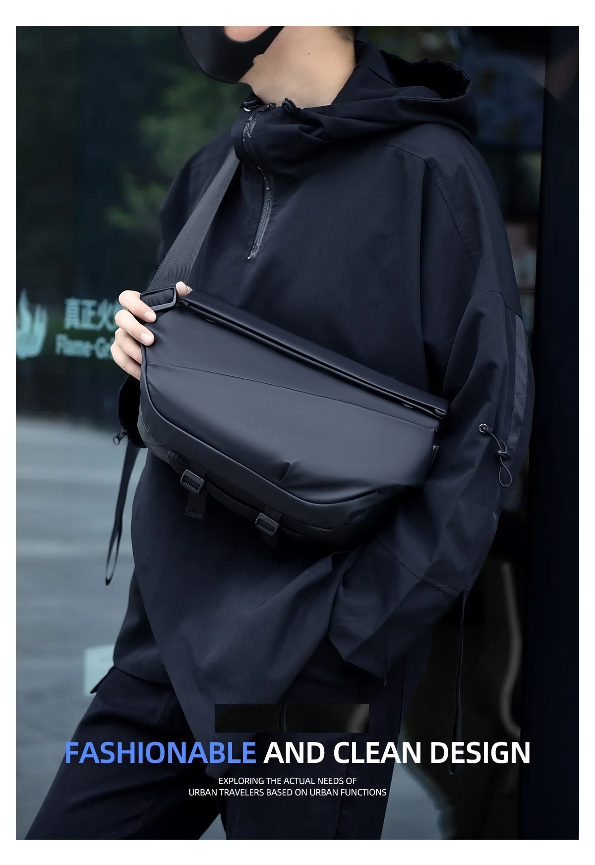 best sales Anti lost Messenger Outdoor Chest Crossbody Bag Waterproof Sling Bag men