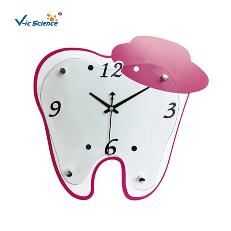 Teeth Shape Wall Clock For Dental Clinic Dental Craft Gifts Dental