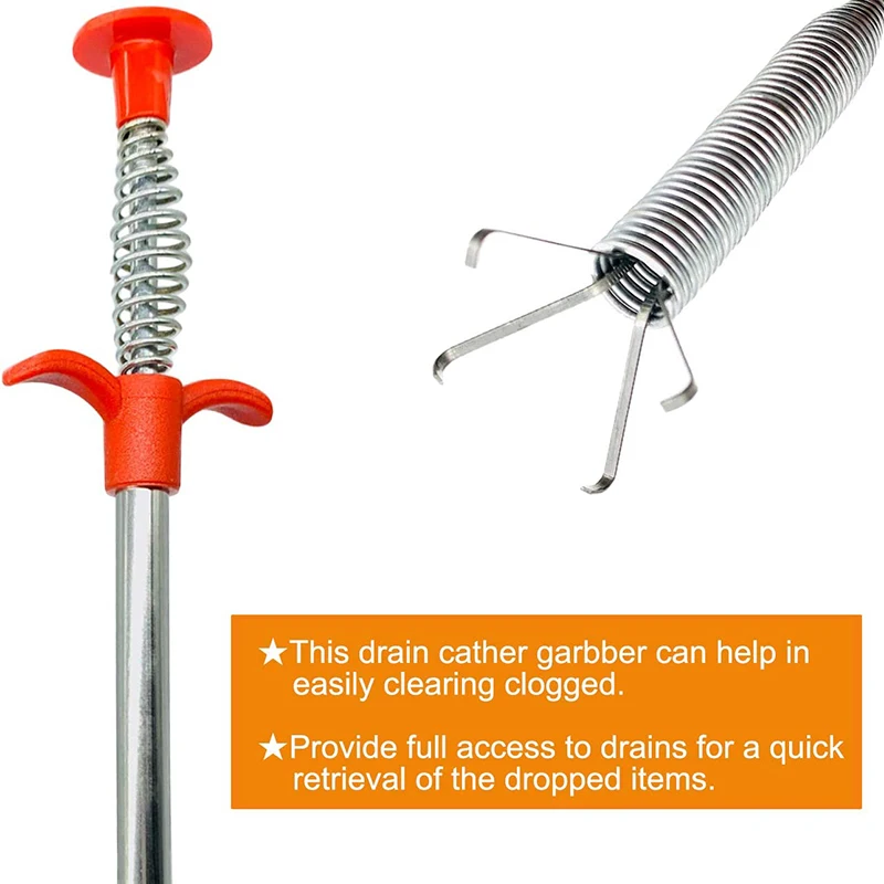 Stainless steel sewer dredging Tools auger drain sewer snake blocked hair drain pipe cleaner clog remover cleaning tool