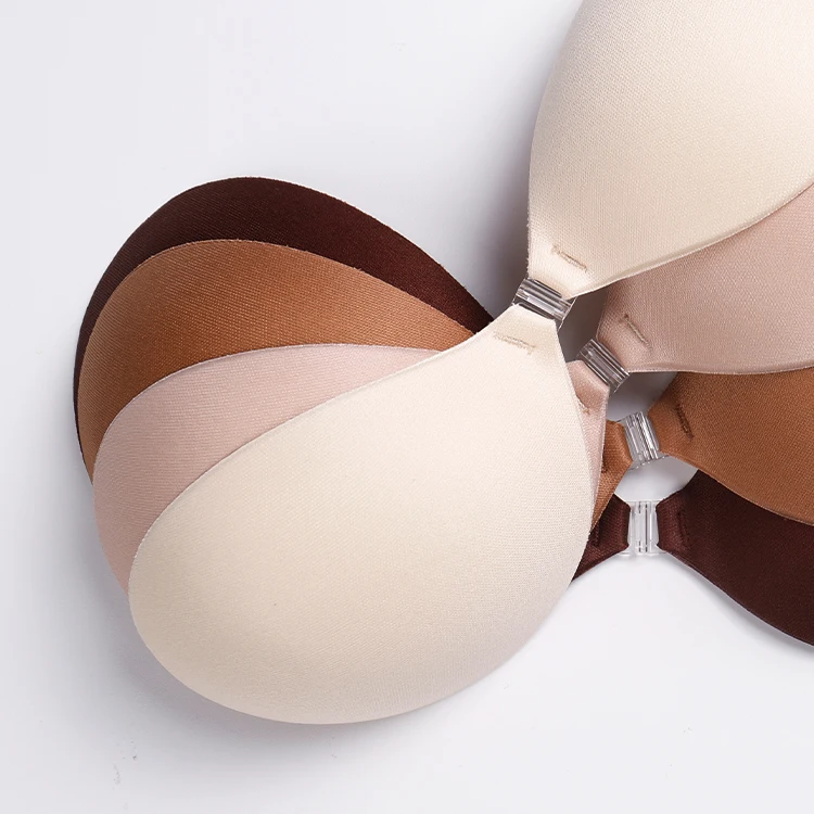 Nipple Bra Sticky Strapless Backless Bra Invisible Front Push up Bra Nude Invisible Girls Sexy Soft Sponge Silicone Manufacturer