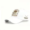 Embroidered golf white