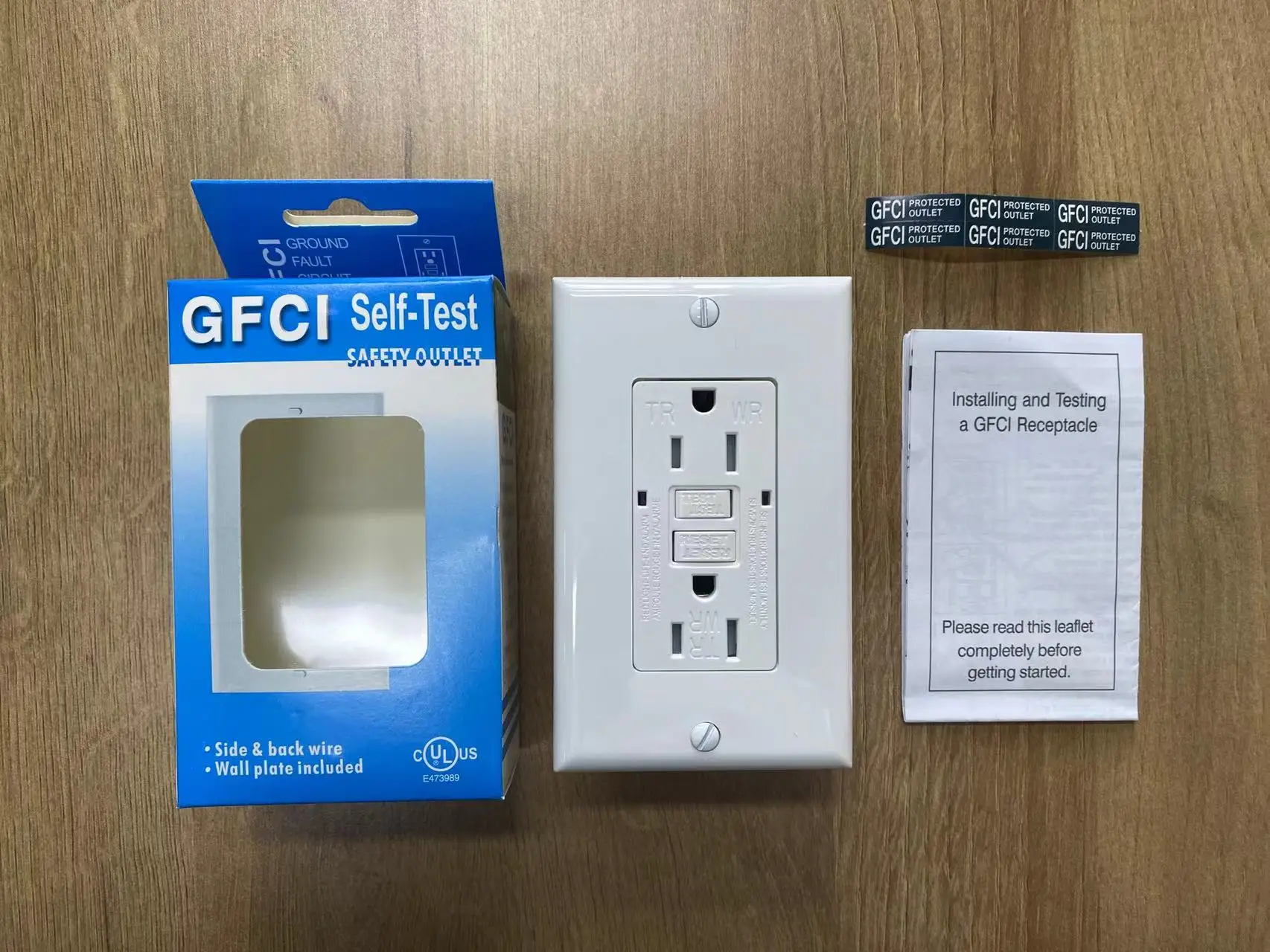 American Smart Socket Self Test Duplex 15amp 125v Gfi Tr Tamper