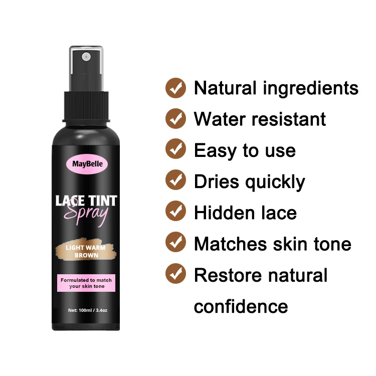 100ml Lace Tint Spray For Wigs Waterproof Light Brown Medium Brown Dark Brown Wig Lace Tint