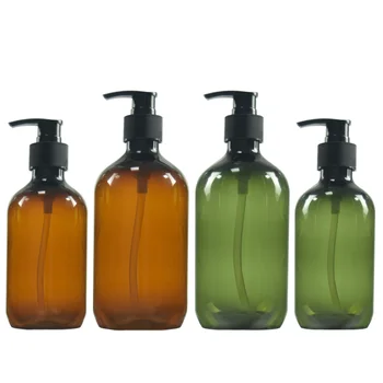 Hand Wash Lotion Pumps Shampoo Bottle 300ML 500ml Soap Dispensers for Amber 16oz Custom Plastic BOTTLE