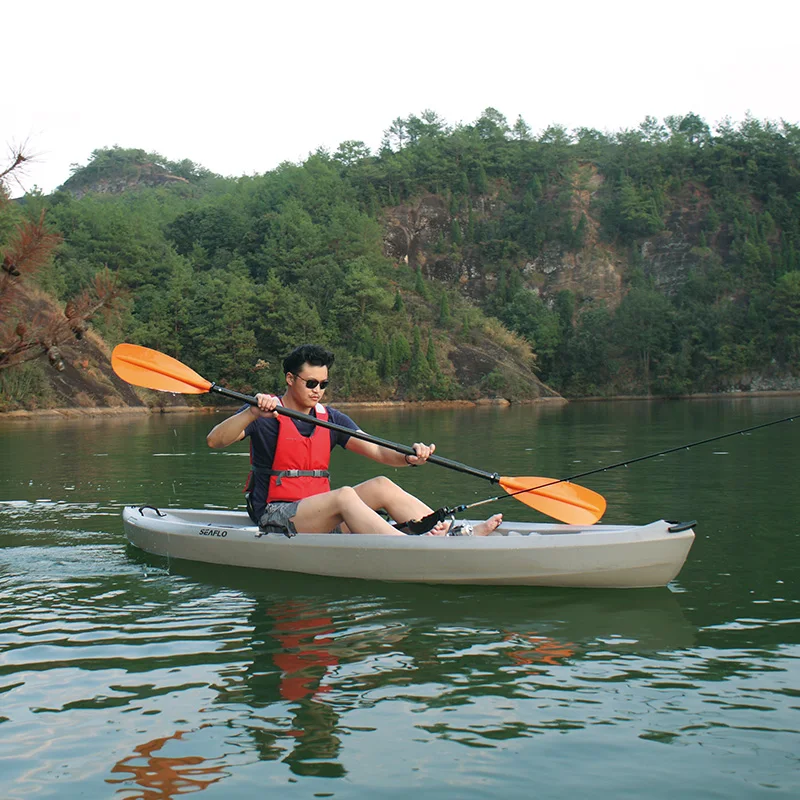 SEAFLO 1 Person Canoe Kayak With Adjustable Fishing Rod Holder Cheap Kayak Sport Fishing Sit on Top Kayaks for Sale