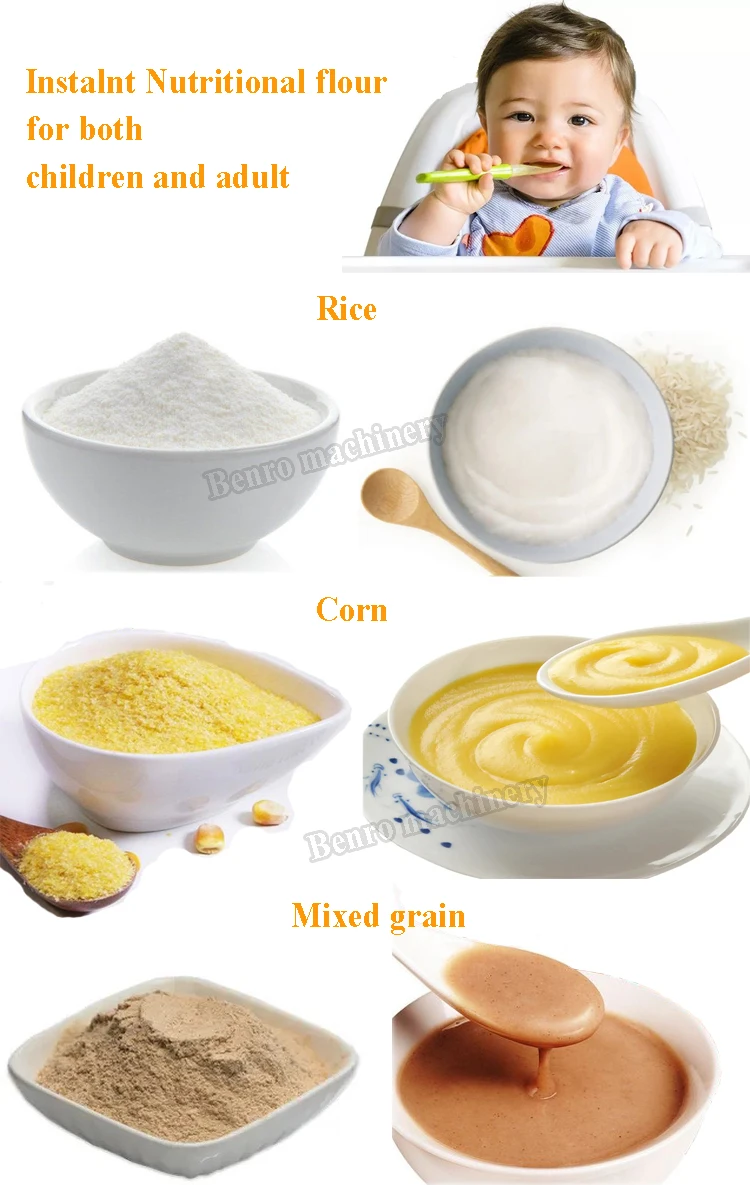 High Quality Automatic cerelac Nutritional Powder Instant Porridge Baby Food Making Machine From Benro Machinery