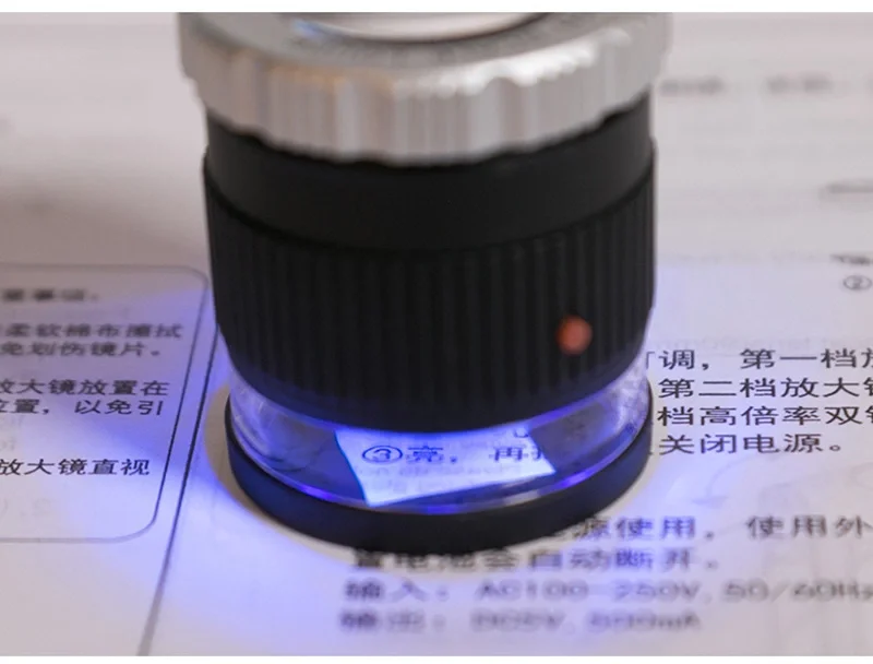Portable TH9006B 30X Magnifying Glass with Led Scale Loupe Lens Magnifier