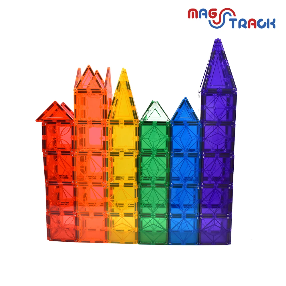 2025 New Playmags Magnetic Building Blocks for Kids ABS Material Type Toys Magnetic Blocks Building Tiles