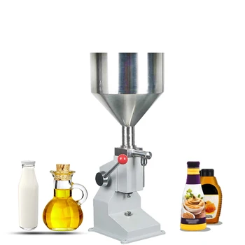 Small Manual Perfume Shampoo Sauce Cream Honey Milk Juice Water Paste Liquid Filling Machine Semi Automatic