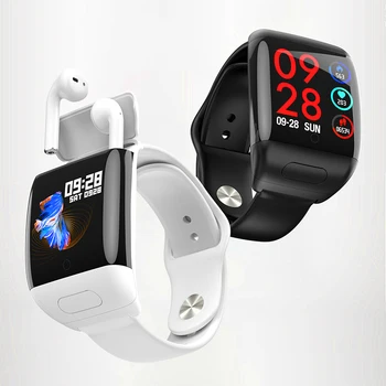 Smart Fashionable Color Round Screen Step Counting Earpode Watch Earbuds with Bluetooth Ear Phone