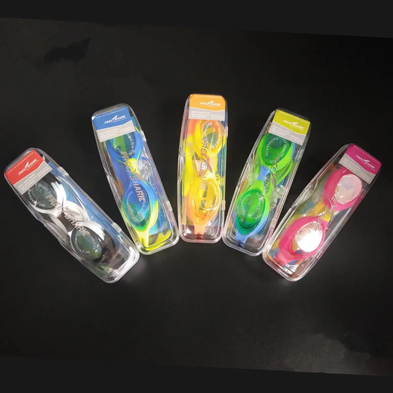 Детские HD очки для плавания с затычками для ушей, противотуманные, с защитой от ультрафиолета, детские очки для плавания