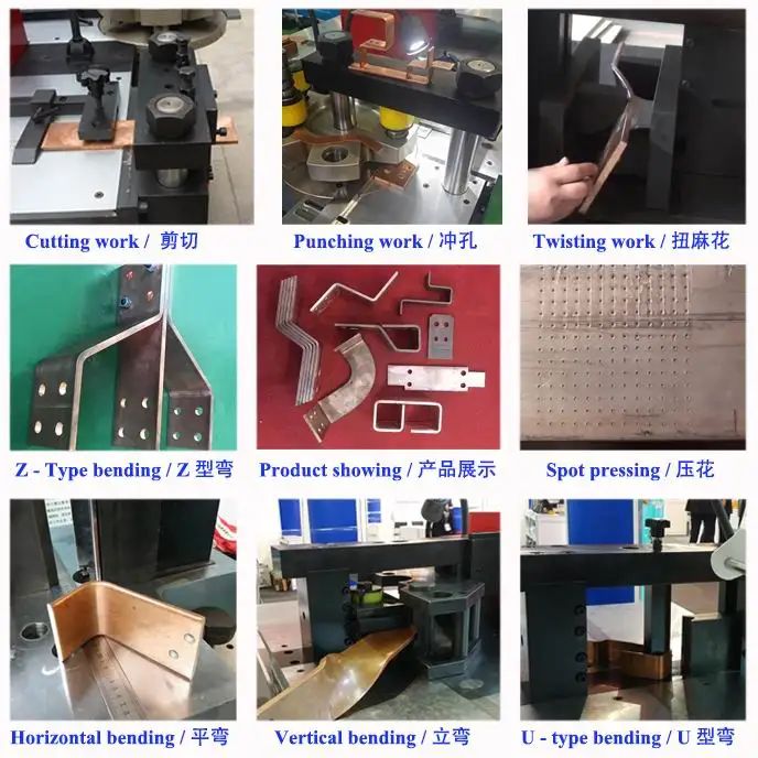 Busbar Machine Multi Function Cutting Punching Bending Twisting Hydraulic Busbar Cutter