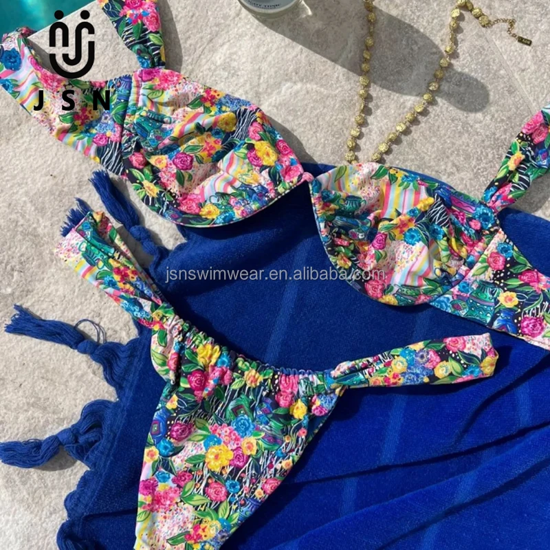 Jsn New Arrival Swimwear Beachwear Girls Sexy Swimsuit Custom Printed