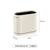 Narrow-slit trash can (open type), off-white, no wheels