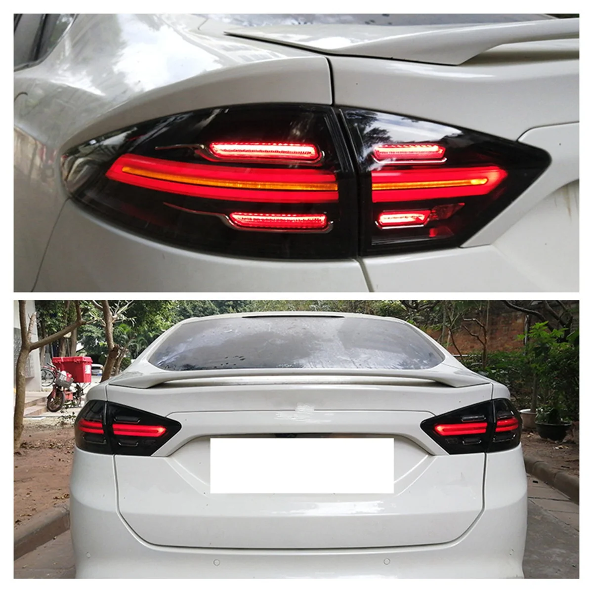OEM LED Tail Light – Right Outer For Ford Fusion 2013-2016 (Black Housing, Clear Lens)