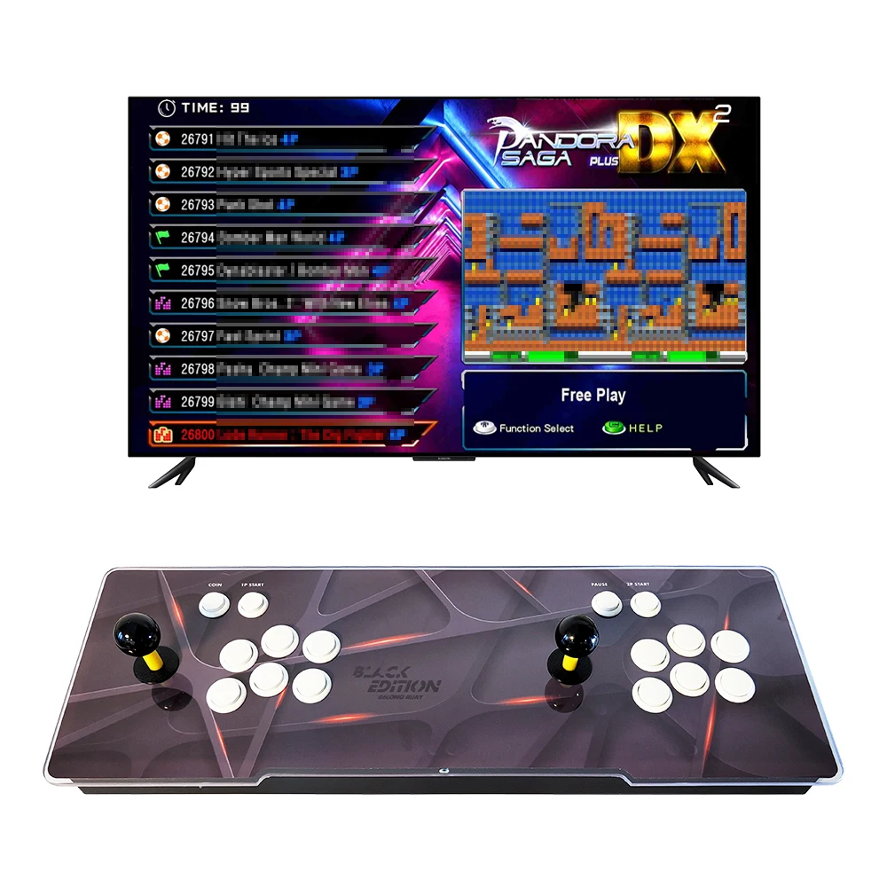 2023 New Pandora Saga DX 26800 IN 1 3D Game Box Retro Arcade 720P 