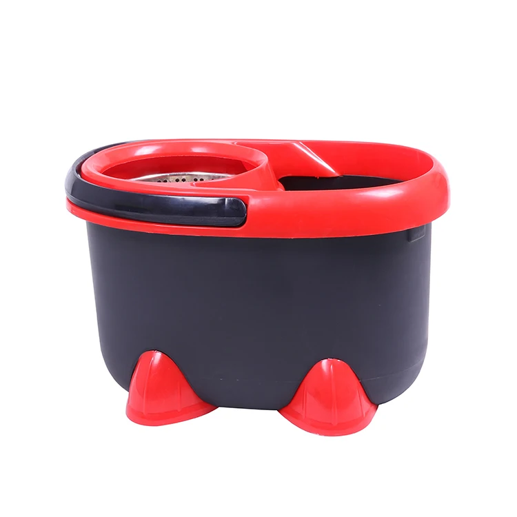 Secchio Per Mocio Rotante Deluxe 360, ​​sistema Di Pulizia Per Pavimenti Rotante Con 6 Ricariche Per Testine Di Ricambio In Microfibra, Manico Allungabile, 4 Ruote Per La Pulizia Della Casa - Foto 8