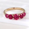 Real solid 14Kgold lab gemstone ring