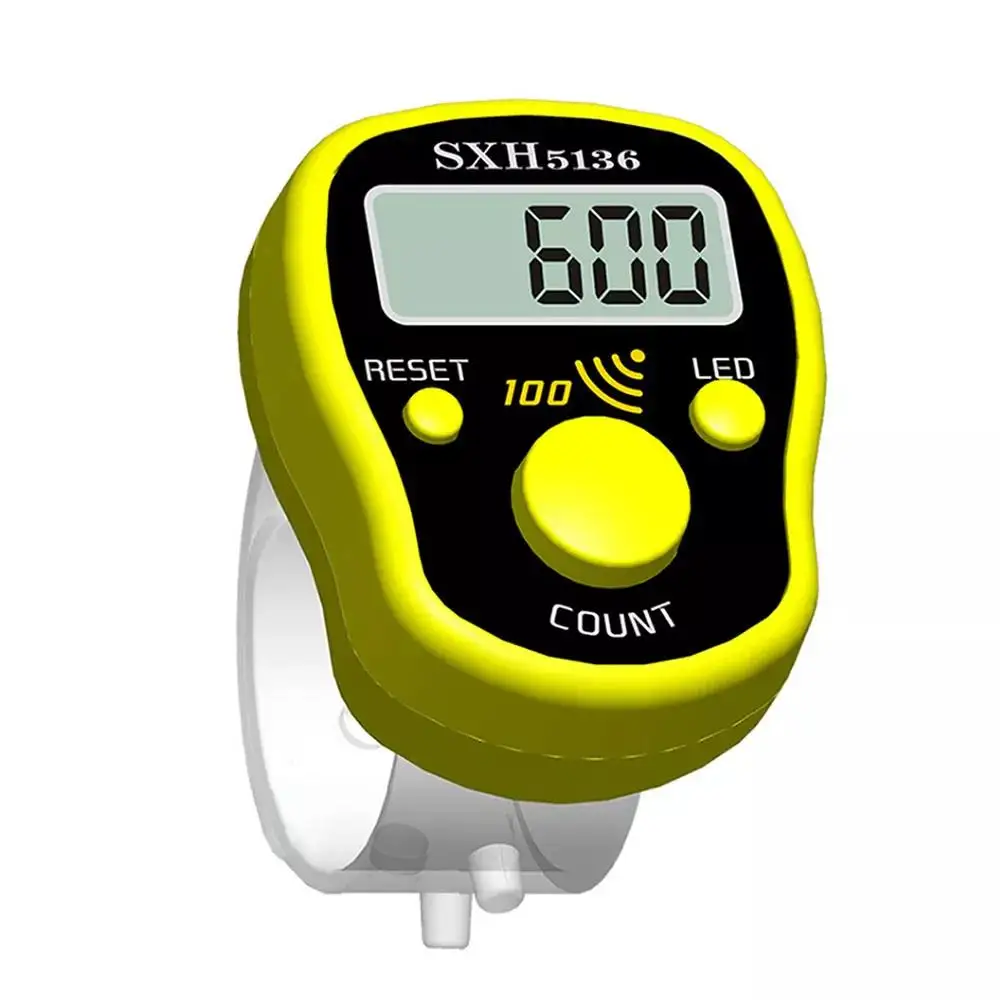 Factory Muslim Tasbih LED Digital Finger Tally Counter Electronic Digital Counter for People Counting