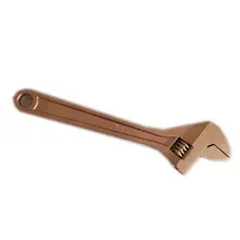 Non Sparking Tools Beryllium Copper Adjustable Wrench 15"