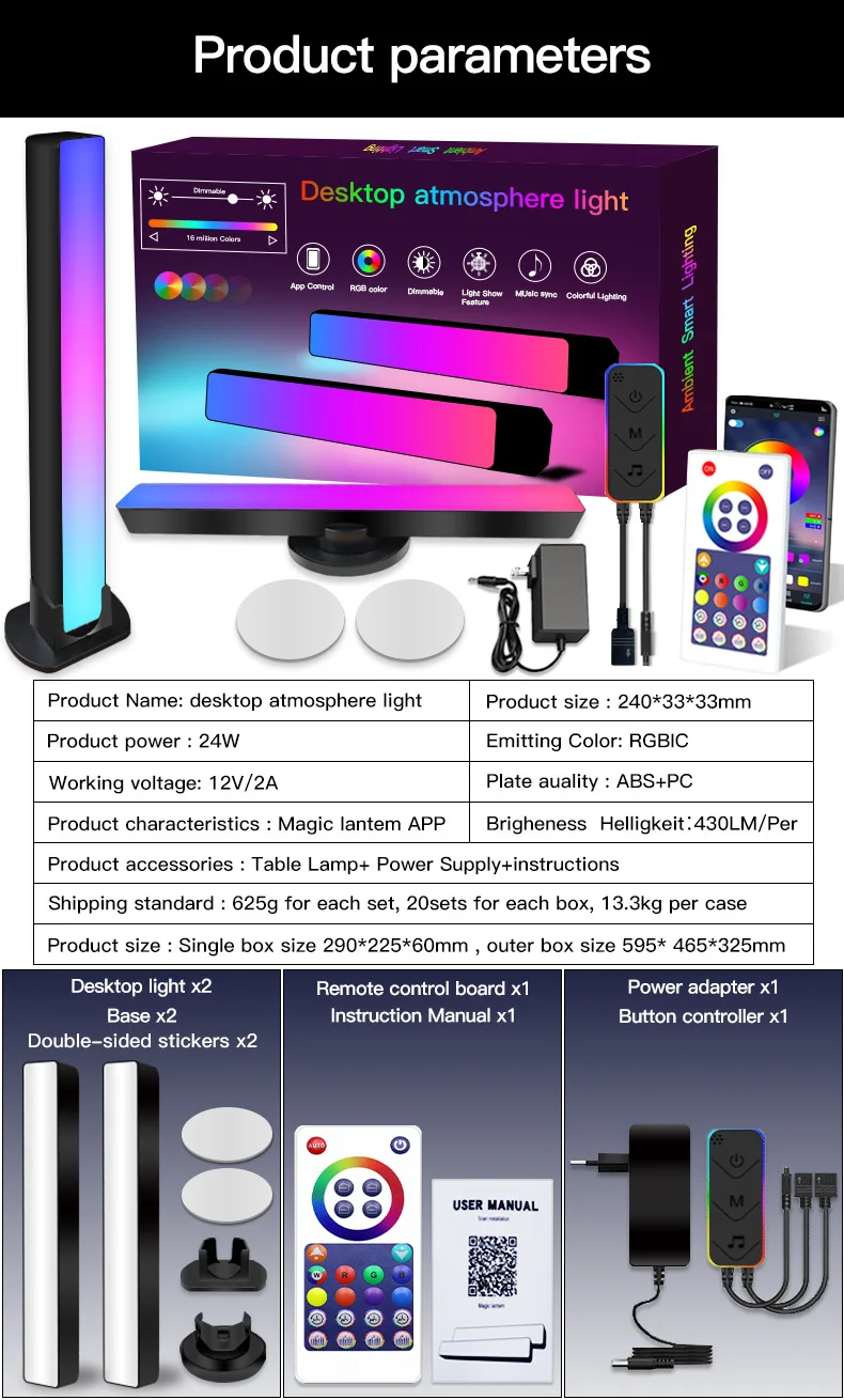 Smart Light Bar Rgbicww Smart Led Light Scene Modes And Music Mode