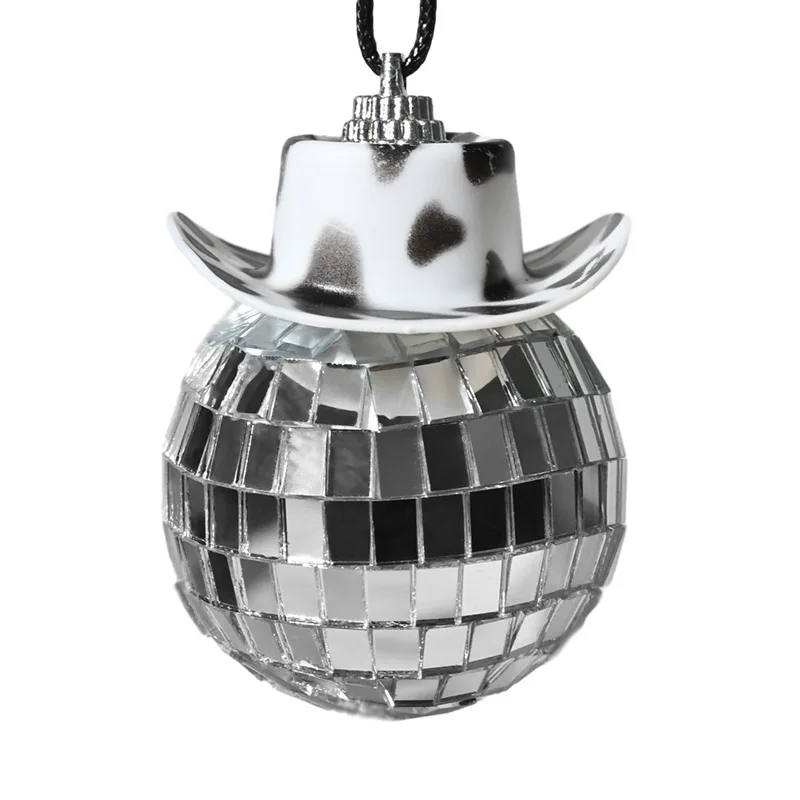 1 PCS Disco Ball, 2.1 Inch Silve Disco Ca Hanging Onament
