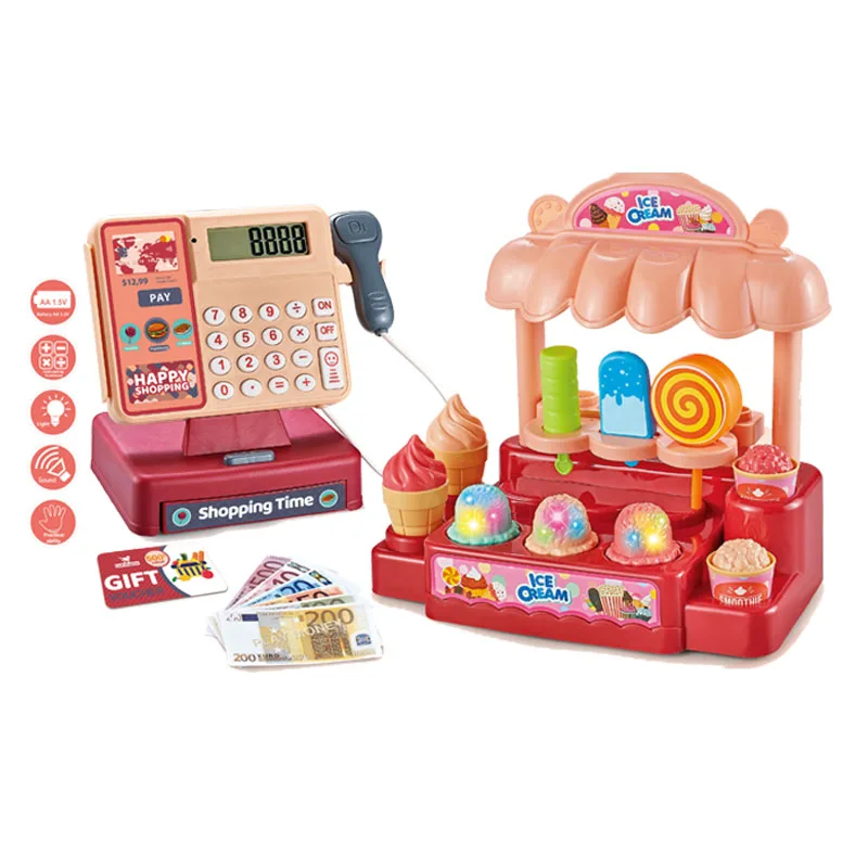 Ice Cream Toy Play Store For Kids Cash Register Toy Ice - Temu