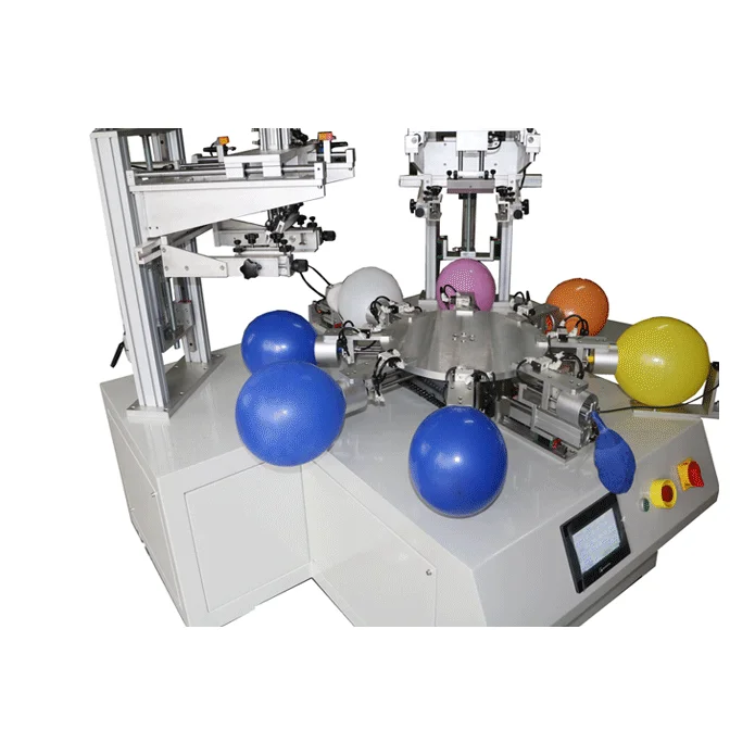 High-Accurate Automatic Two-Color Balloon Screen Printing Machine Balloons with Rotary Working Table