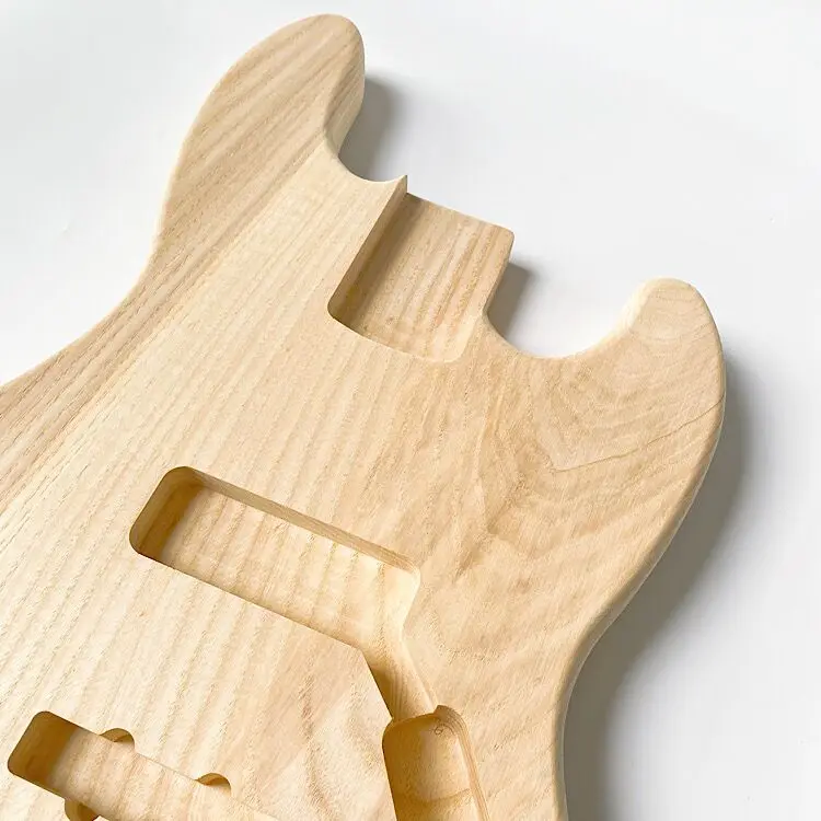 Whole Ash Unfinished Jazz Bass Body for DIY Guitar Kits - 4 String