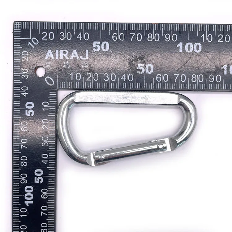 BT-244A Heavy Duty Custom Galvanized Safety Spring Silver Flat Quick Release Carabiner Snap Hook