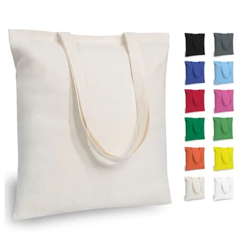 Design Your Own Bag Custom Reusable Shopping Canvas Cotton Tote Bags with Custom Printed Logo