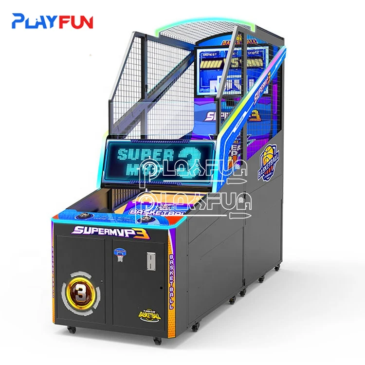 PlayFun Electronic Commercial Coin Operated Arcade Shooting Sport Game Mvp Basketball Machine