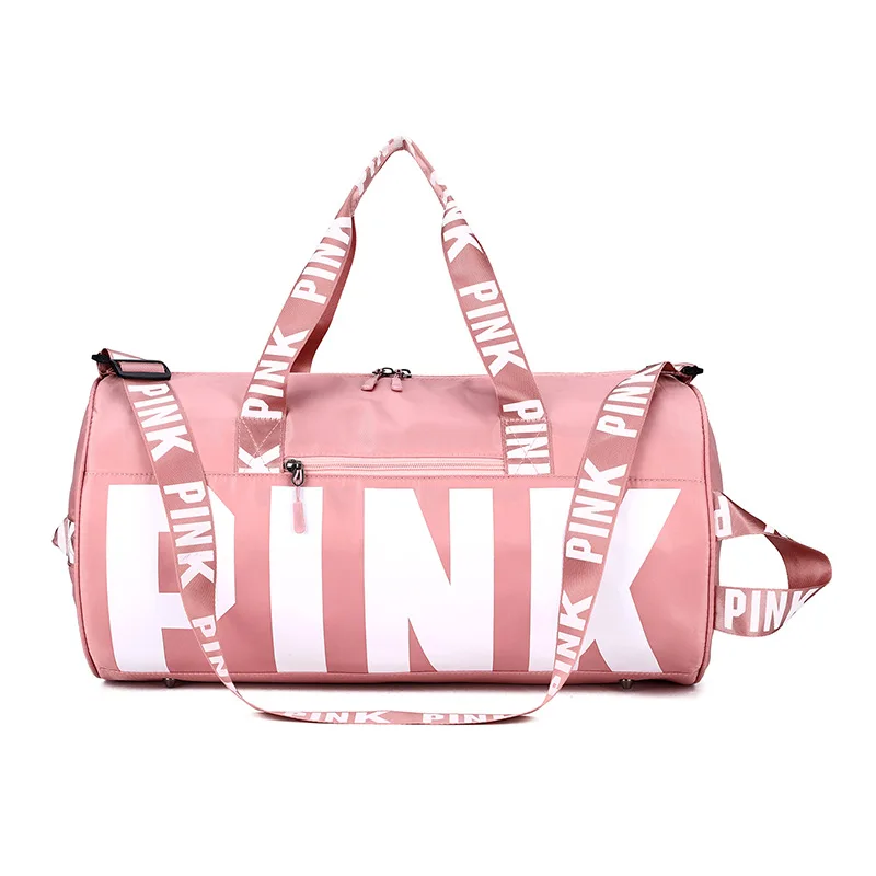  InterestPrint Travel Duffel Bag, Pink White spirals Twist Bags  for Men Women Travel Tote Waterproof Bag Luggage Bag Unisex Duffle Bag