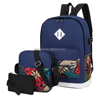 Teen Girls School Backpack Casual Backpack for College Girls USB Charging Port bag School Bookbag 3 in 1 Backpack Sets