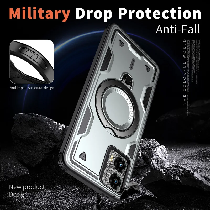 For MOTO G Power Stylus EDGE 5g Motorola G Play 4g 2024 Hard Metal Ring Bracket Mobile Phones Cover Pc Tpu Hyper Cell Phone Case
