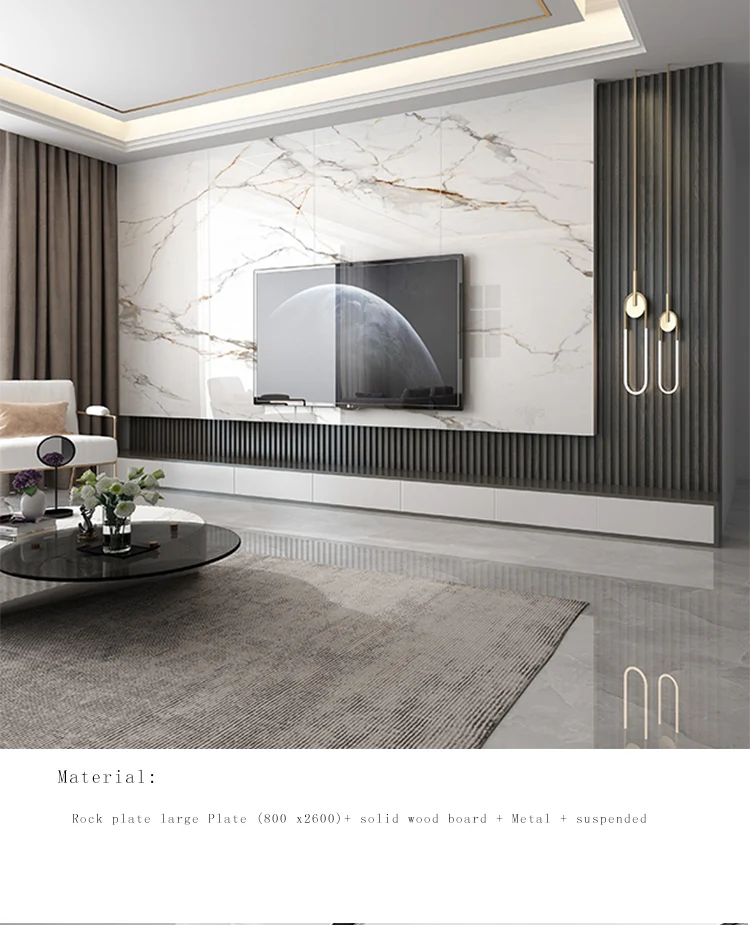 Light Luxury Tv Background Wall Tile Wainscoting Living Room Modern Simple  European Marble Slab - Buy Wall Decorativ Panel Indoor,Interior Wall  Panel,Artificial Stone Sheet Product on 