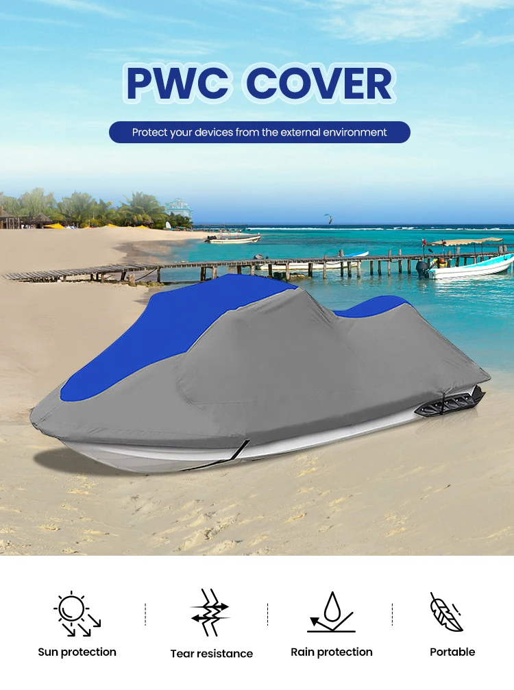 Homful Breathable Watercraft Waverunner Jetski Cover Jet Ski Boat Pwc