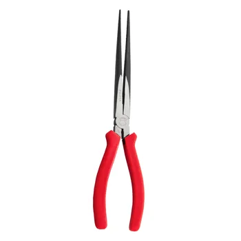 OEM Customizable Extra Long 26cm PVC Handle Black Oxide Polished Serrated Jaws Metric Steel Needle Nose Pliers